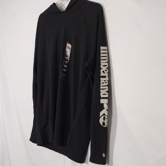 NWT Timberland Pewter Wicking Good LS Hoodie Mens Size Medium Original Fit - Picture 1 of 9